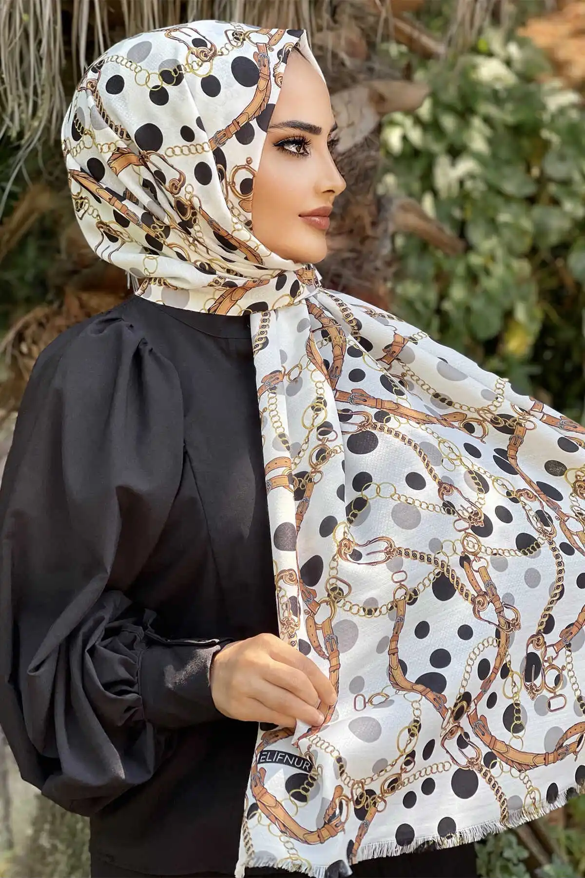 Cotton Pattern Shawl E- -Winter Autumn 2021 Muslim Women Hijab headscarf Islamic Turkey