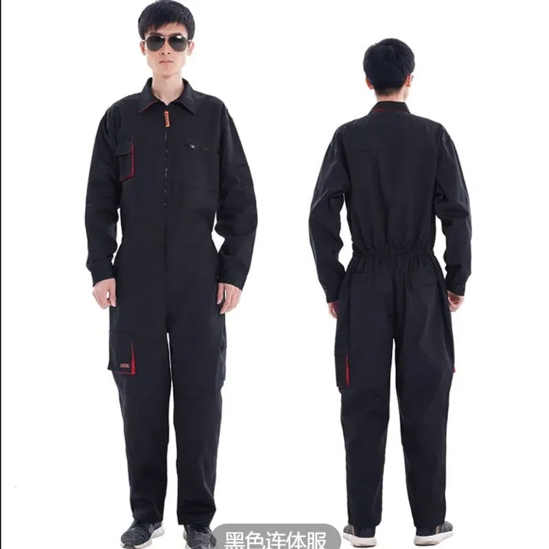 Men Long Sleeve Cargo Overalls Bib Pants Zipper Pockets Rompers Jumpsuit Fashion Labor Casual Coveralls Plus Size Strap jumpsuit