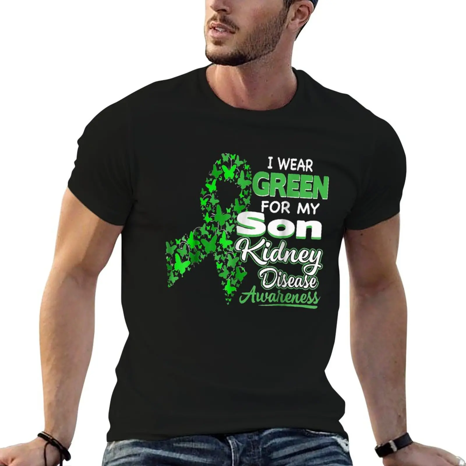 I wear Green for my Son - Kidney Disease Awareness T-Shirt Breathable Lightweight Summer Top