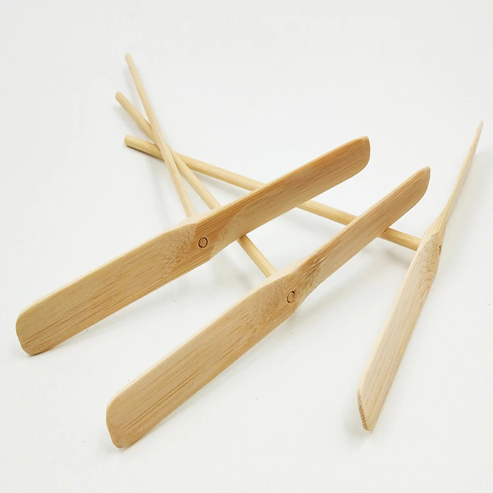 

20pcs Bamboo Dragonfly Toy Simple Design Portable Outdoor Kids Flying Toys Hand Rubbing Sports