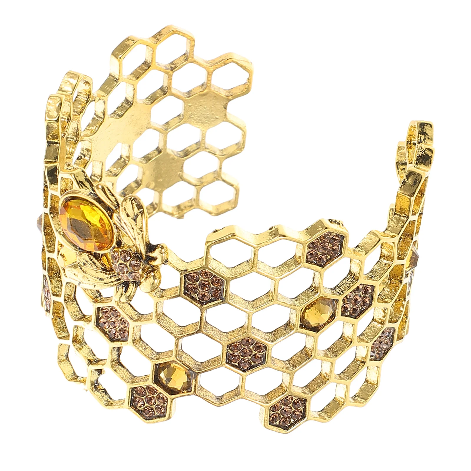 

Bee Hive Cuff Bracelet Adjustable Open Bangle Women Aesthetic Party Wear Bee Bracelet Adjustable Bracelets