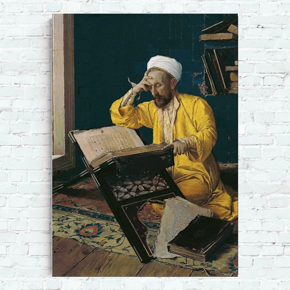 Pittura artistica Osman Hamdi Bey Poster Home Office parete camera da letto soggiorno cucina decorazione pittura