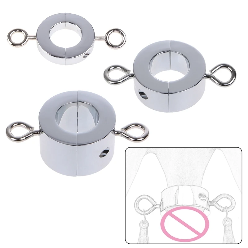 Heavy Duty  Lock Ball Scrotum Stretcher Metal Cock Ring Sex  N7YB