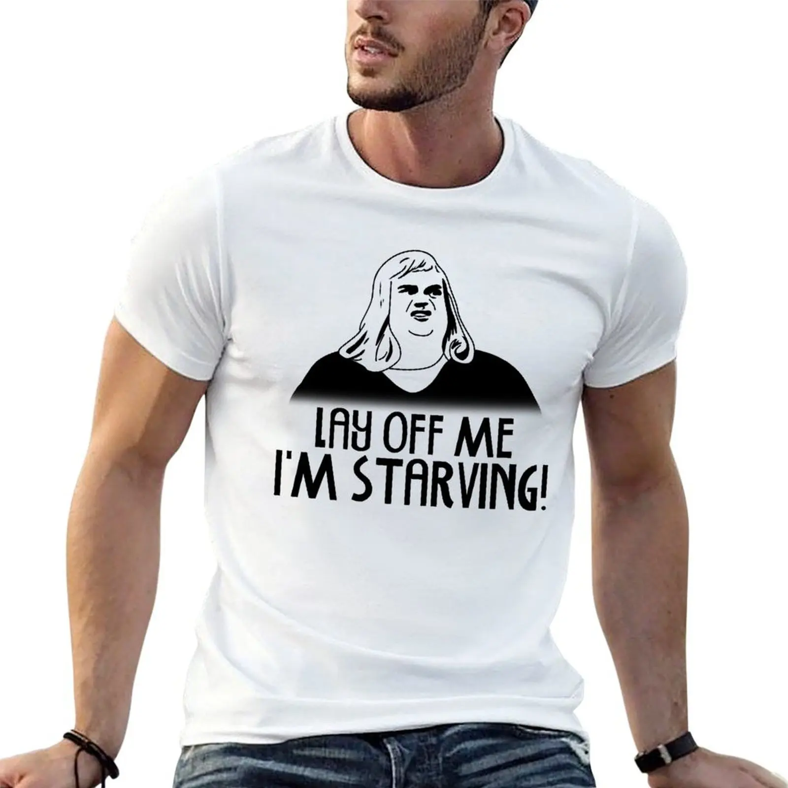 Lay Off Me I'm Starving Comedy Maternity T-Shirt custom t shirt cotton graphic tees plus size men clothing