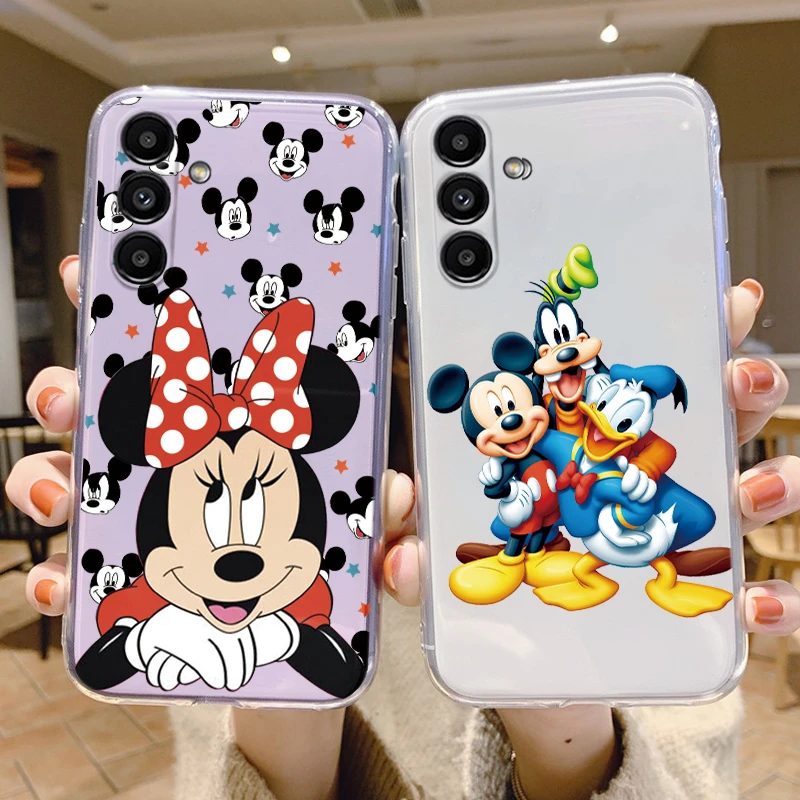 For Samsung Galaxy A15 4G 5G Phone Case Mickey Minnie Mouse Anime Soft TPU Transparent Capa For Samsung A 15 Protective Cover