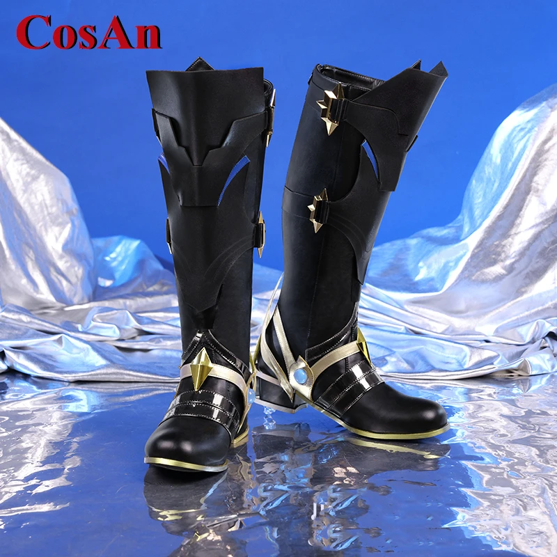 CosAn Game Genshin Impact Il Dottore/Mika/Tartaglia/Kaveh Shoes Cosplay Universal Combat Boots Role Play Used Accessories