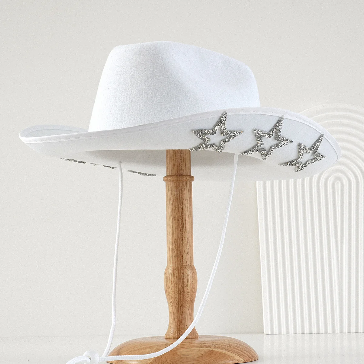 홍루안 조절 가능한 글리터 코스튬 모자 성인용, 여성용 카우보이 모자 라인스톤, 카우보이 코스프레 여성 액세서리 및 카우걸 캡