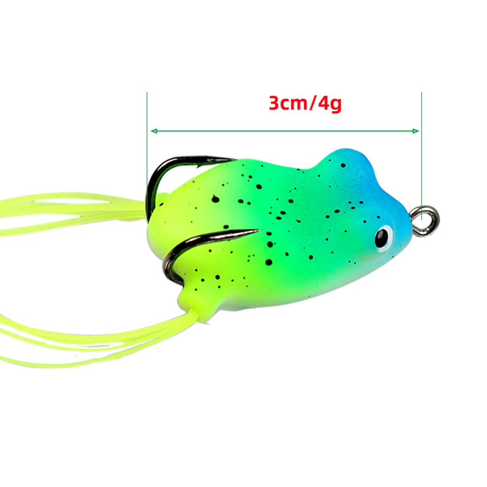 

5-Color Small Frog Lure Kit - 3cm/4g Silicone Soft Bait Realistic Simulation Design For Freshwater Fishing Artificial Lure