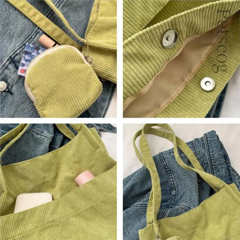 Shoulder Bags For Women Nylon Large Capacity Soft Travel Tote Bag Fashion Casual Ladies Crossbody Bag Green