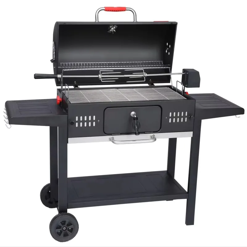 

Outdoor Kitchen Heavy Duty BBQ Grill New Design Built-in Trolley Granular BBQ Shop BBQ Grill Charcoal Grill
