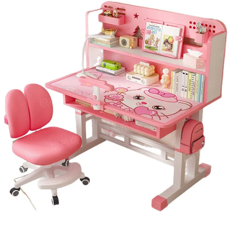 

Primary school students desk household liftable writing special table and chair set