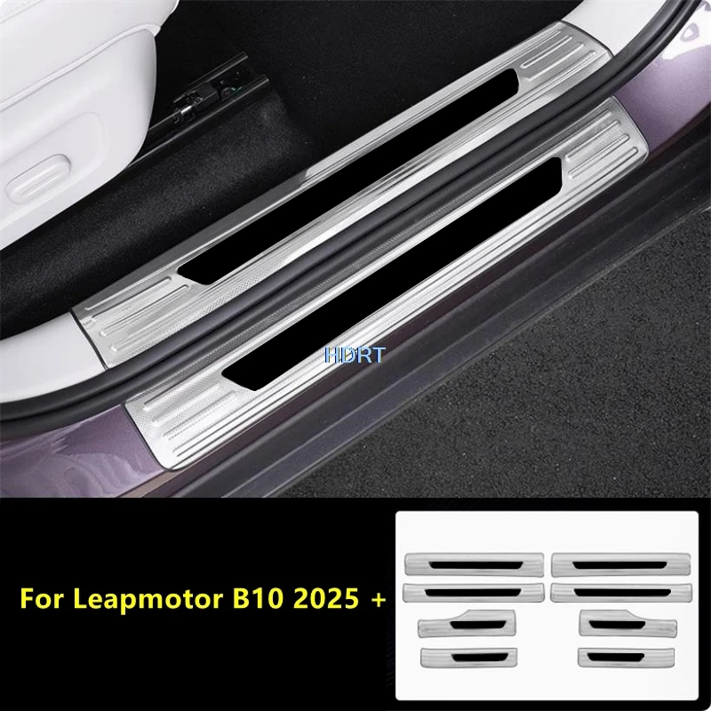 

Car Style Door Sill Threshold Scuff Plate Welcome Pedal Cover Body Kit Protector Decoration Accessories For Leapmotor B10 2025 +