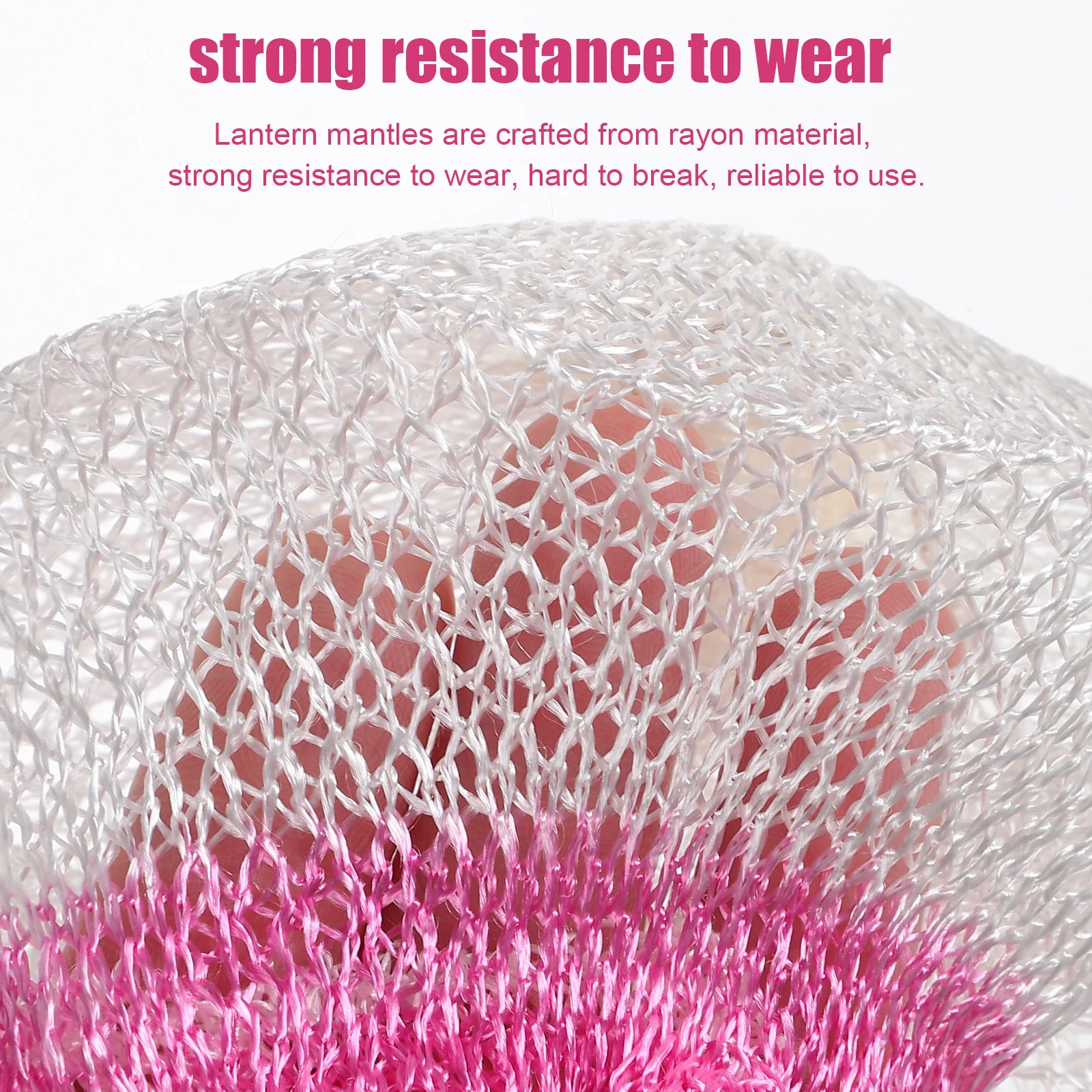 15Pcs Large Lamp Gauze Lantern Mantles Camping Gaslight Wick Shades Hiking Tools Propane Mantles Replacement Portable Rayon Wear - Image 2