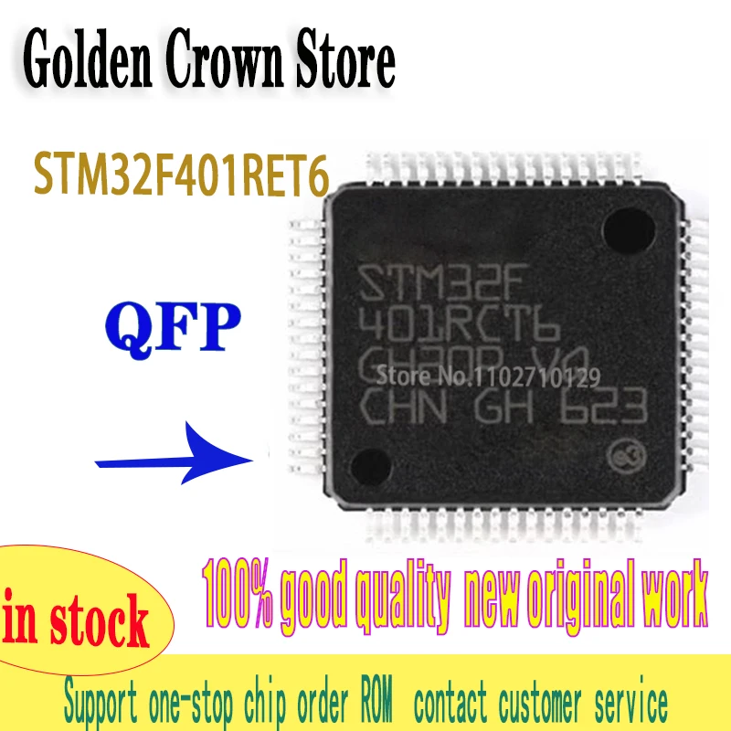 10PCS/lot  STM32F401 STM32F401RET6 IC MCU Chip LQFP-64   work New original In Stock