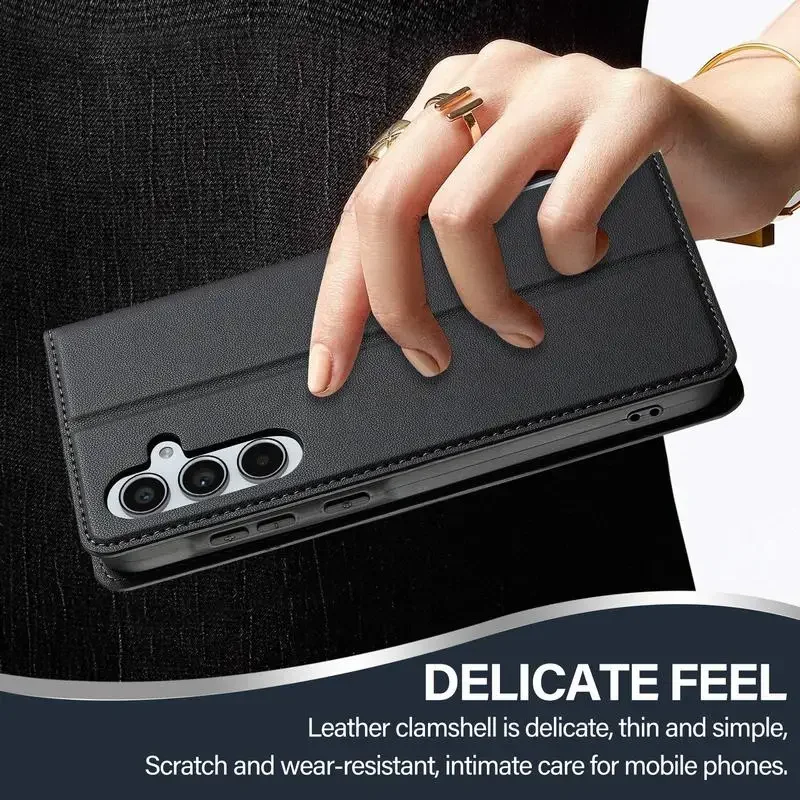 Magnetic Case for Samsung Galaxy A16 5G Luxury Leather Wallet Flip Cover for Samsung A16 A 16 Phone Book Case Stand Coque Capa