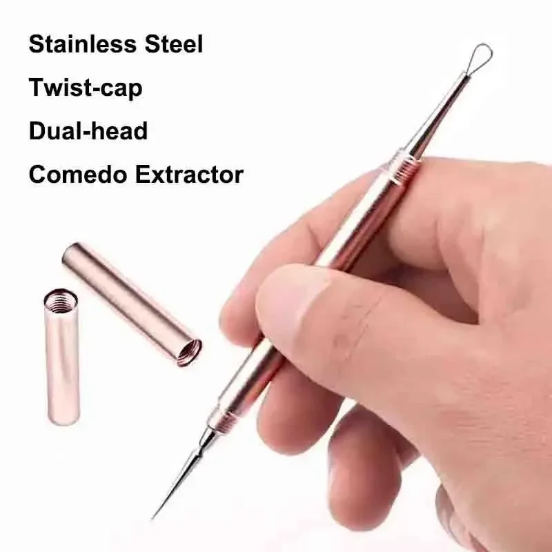 1 pçs cravo comedone acne espinha mancha extrator removedor de agulhas de aço inoxidável remover ferramentas rosto cuidados com a pele poros mais limpo