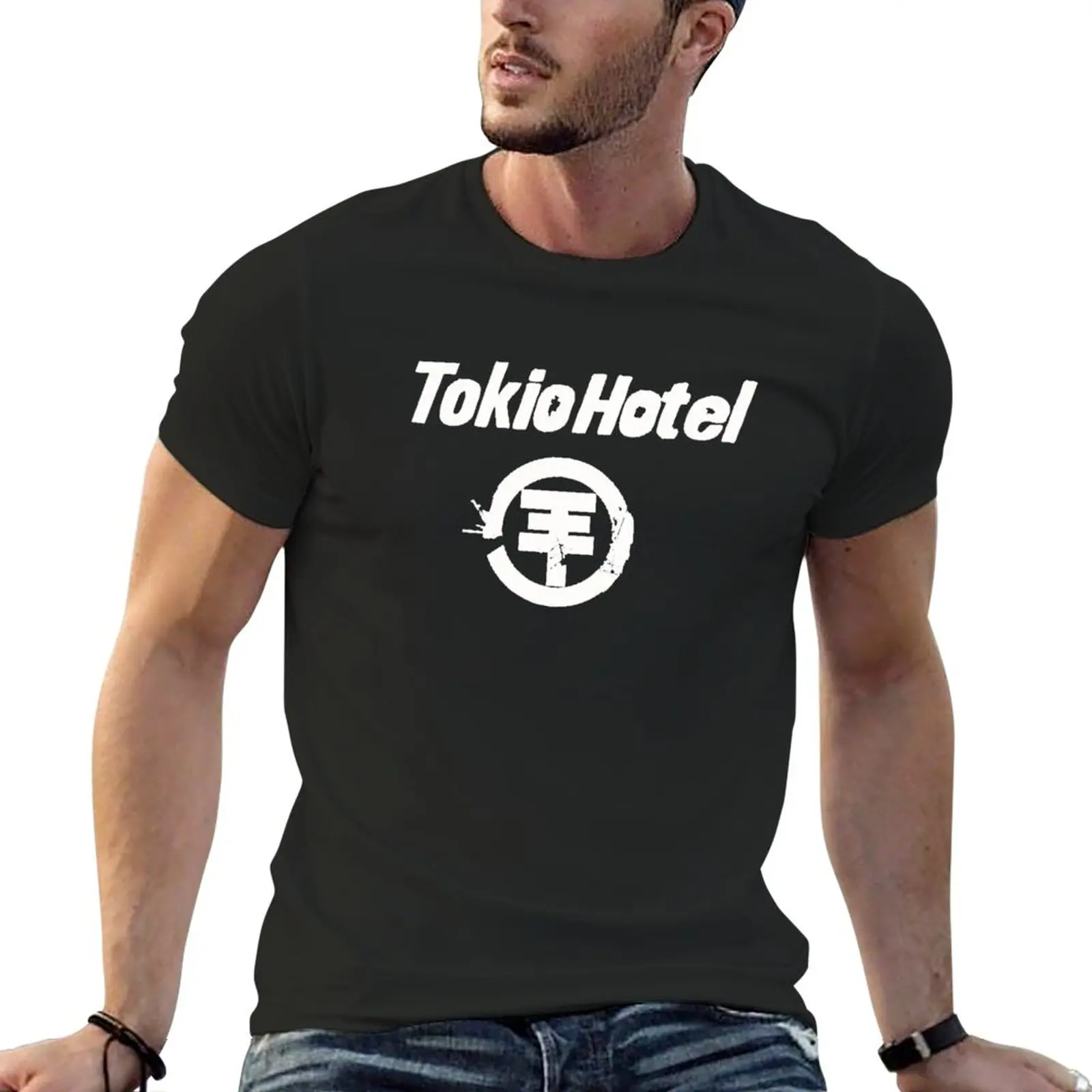 New Genres: Pop rock tokio-hotel logo T-Shirt T-shirt for a boy Blouse black t shirts for men