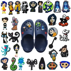 1pcs Coraline  Charms Accessories Sneakers Shoe Decorations Pins for  Woman Men  Jeans Wholesale