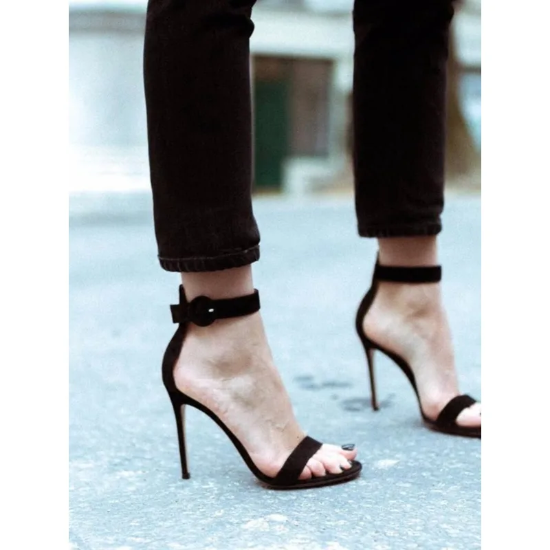 

High heeled sandals, women's slim heels, 2026 new summer women's shoes, sexy high heels, one-piece sandals, women's fashion