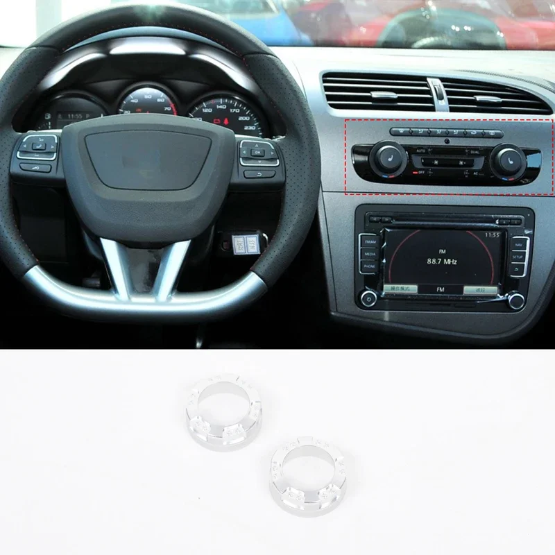 

For SEAT Leon 2008-2012 Aluminum Alloy Multimedia Volume Knob Ring Interior Modification Accessories