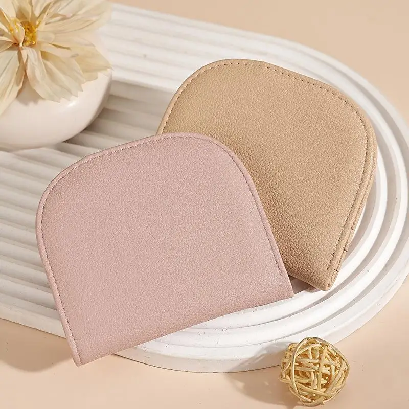1PC Portable Zipper Short Wallet Mini Multi-card Coin Purse Solid Color Multifunction PU Leather Card Holder Clutch