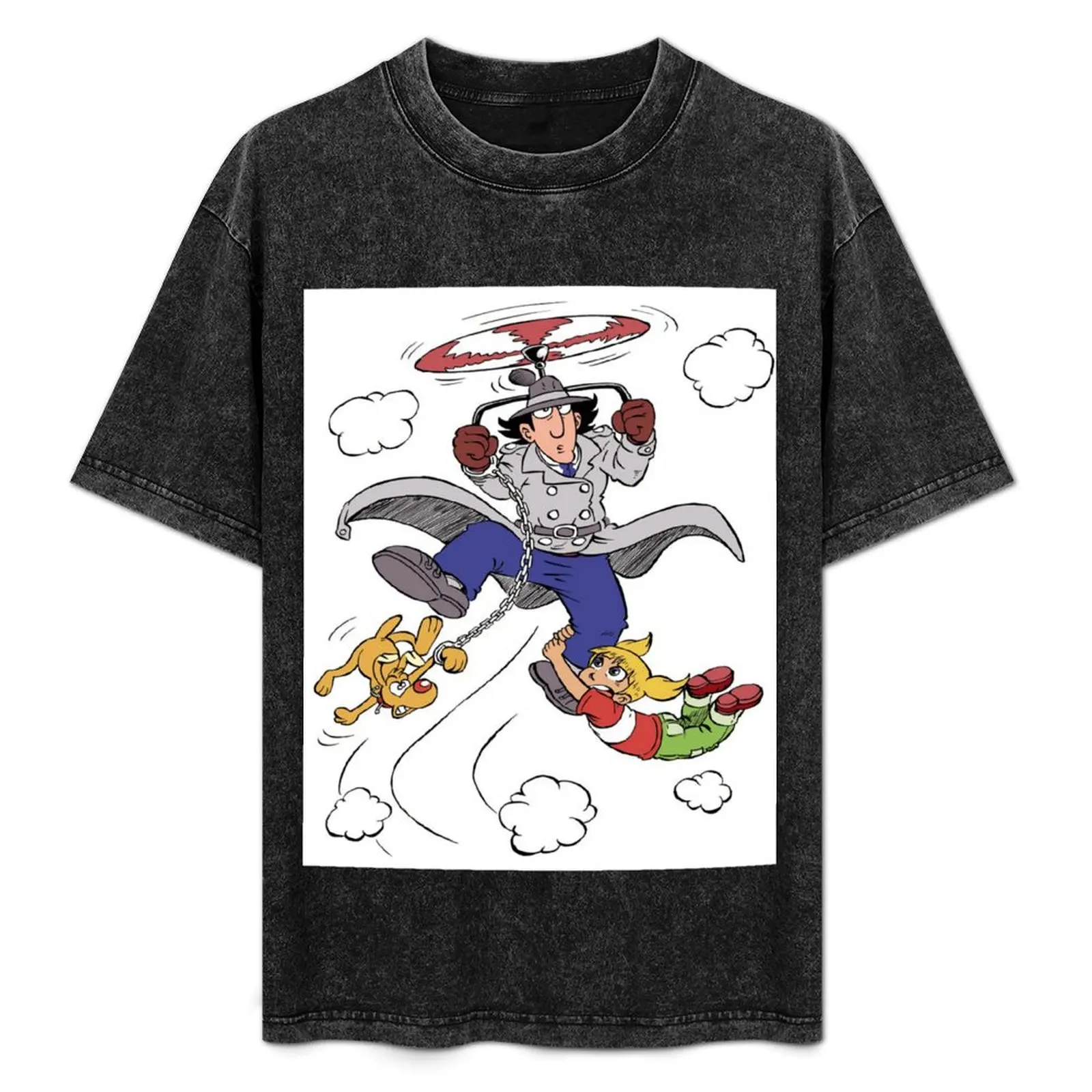 Camiseta Inspector Gadget, camiseta de color liso para personas grandes y altas