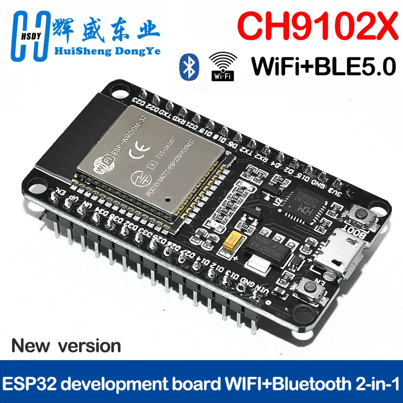 ESP32S ESP32 Development Board 2.4 GHz Dual Core WLAN WiFi + Bluetooth 2-in-1 Microcontroller ESP-WROOM-32 Chip for Arduino