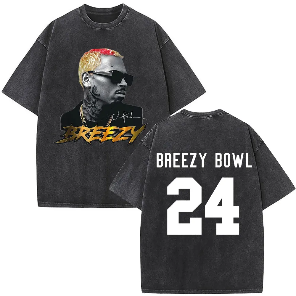 Rapper Chris Brown Breezy Bowl XX Tour 11:11 Vintage Washed T