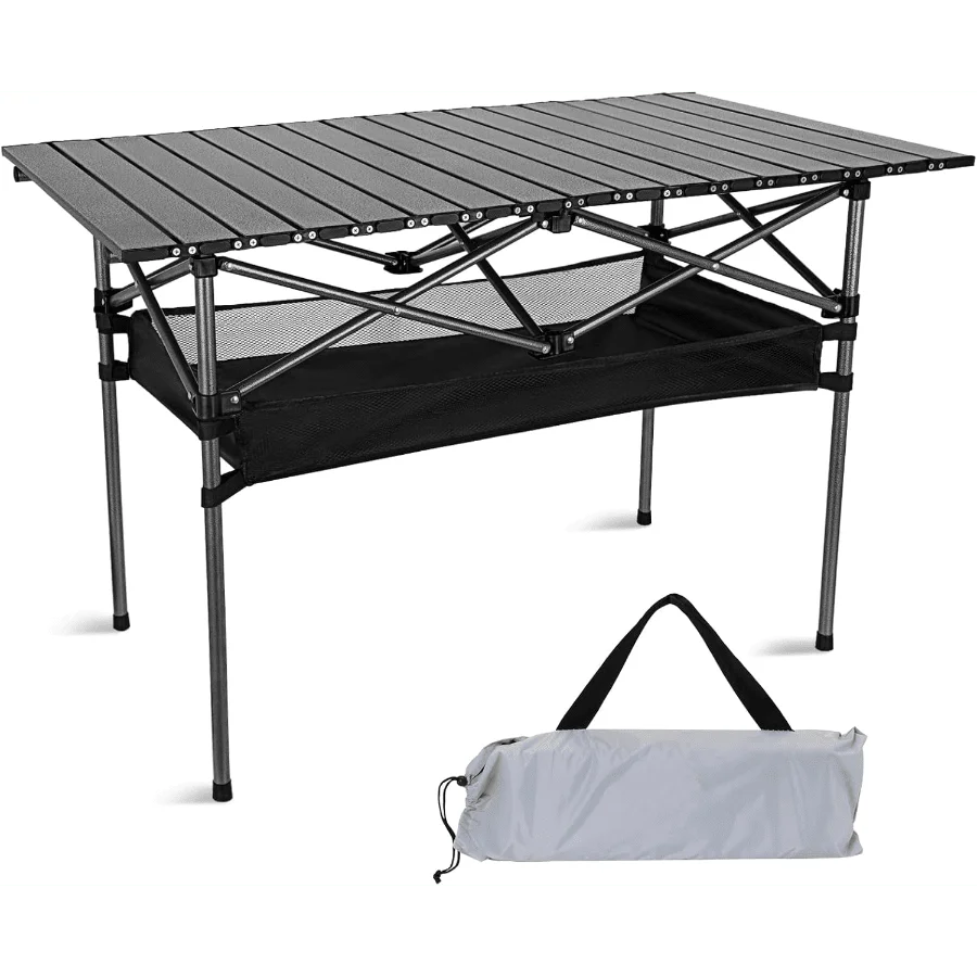 

Pacilack Portable Folding Camping Table - Lightweight Collapsible Outdoor Table With Carry Bag, Sturdy Legs & Large Flat Surface
