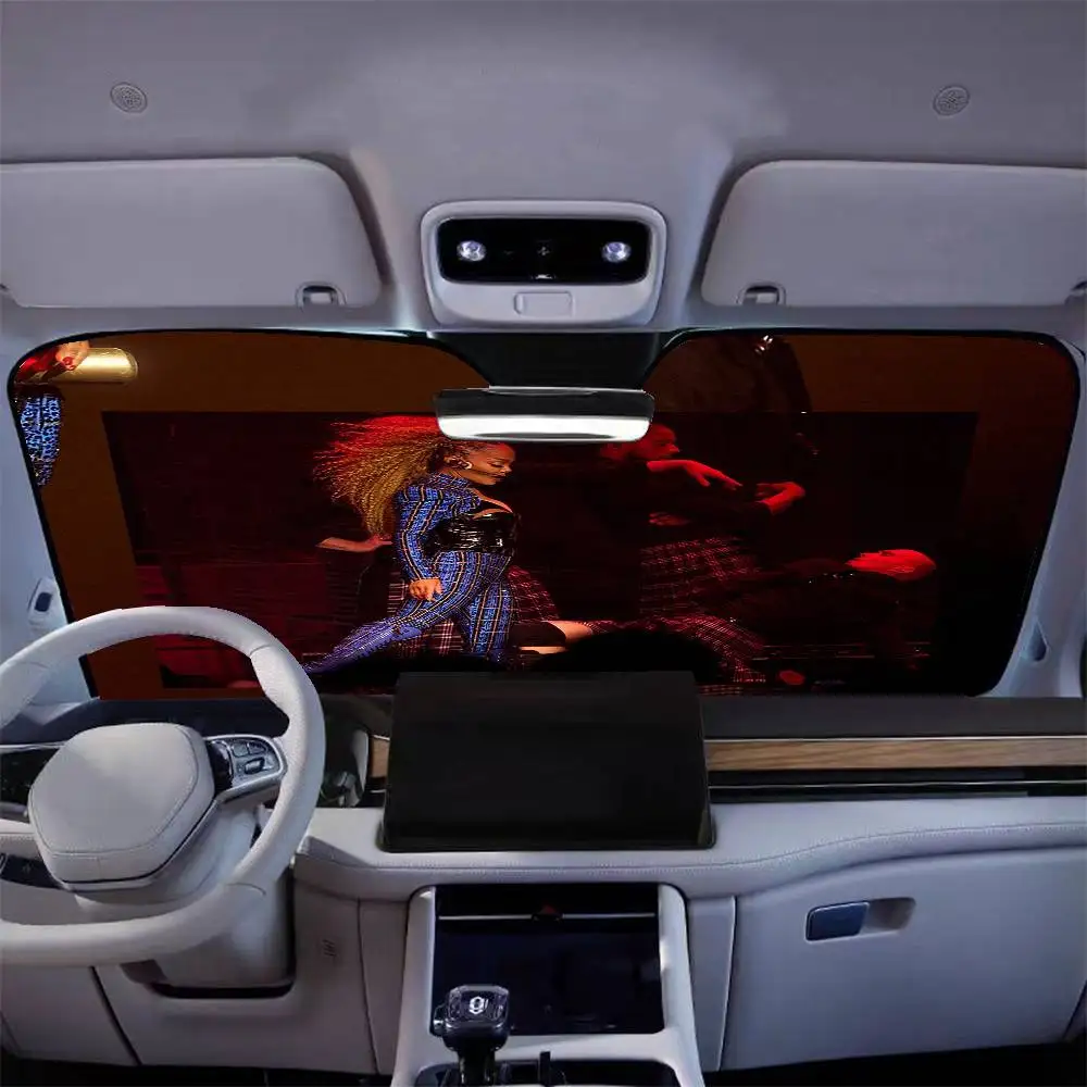 Singer J-Janet Jackson Parasol para coche Parasol Parabrisas de coche Parasol Protección UV y enfriador interior