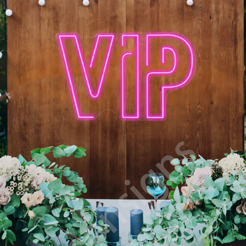 VIP Neon Sign, USB Power Supply Is Suitable for Indoor Room Wall Decoration, Bar, Booth Display Light, KTV Friend Party, Friend