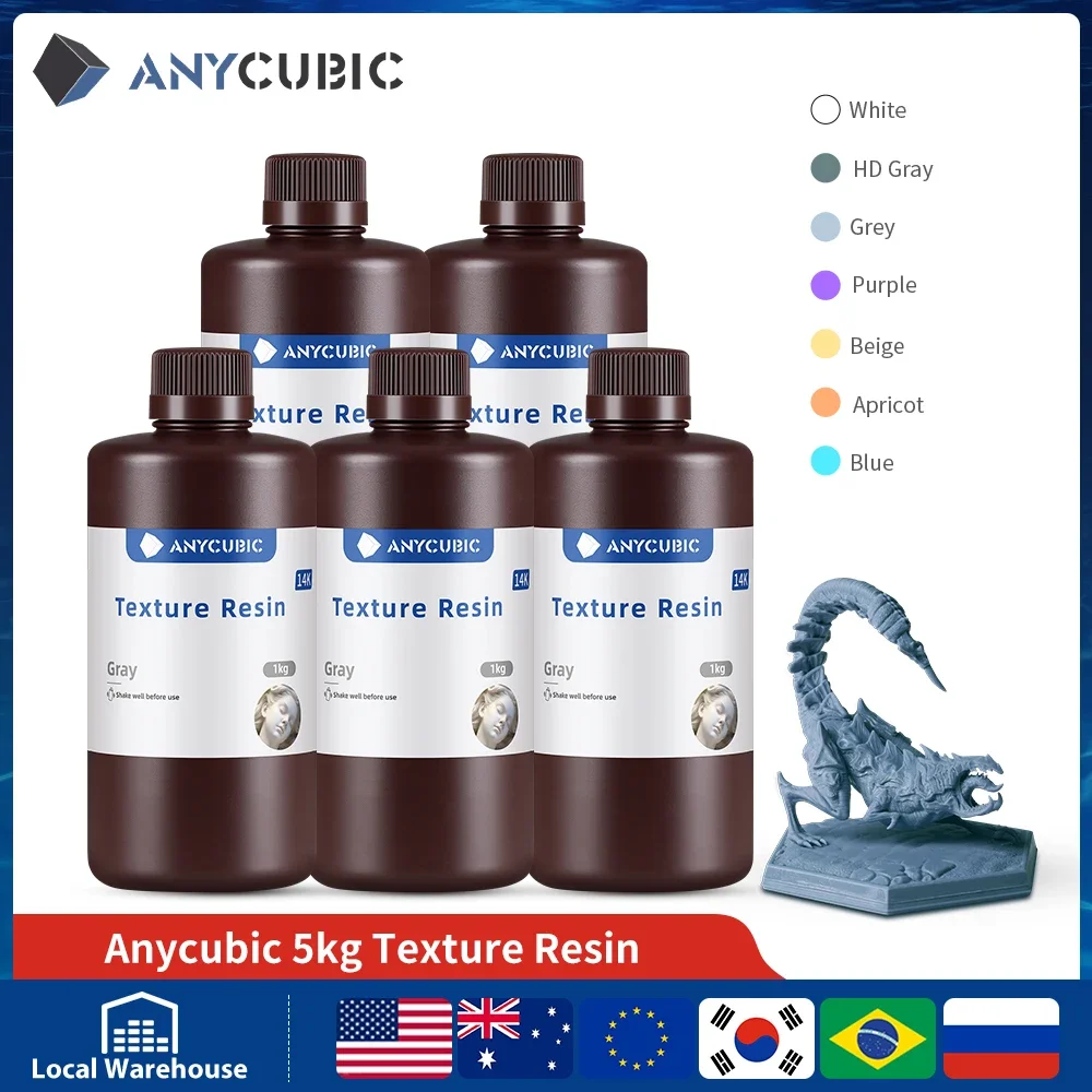 

ANYCUBIC Texture Resin 3D Pinter 14K high-precision 405nm UV Resin Toughness UV Photopolymer Resin For Photon LCD DLP