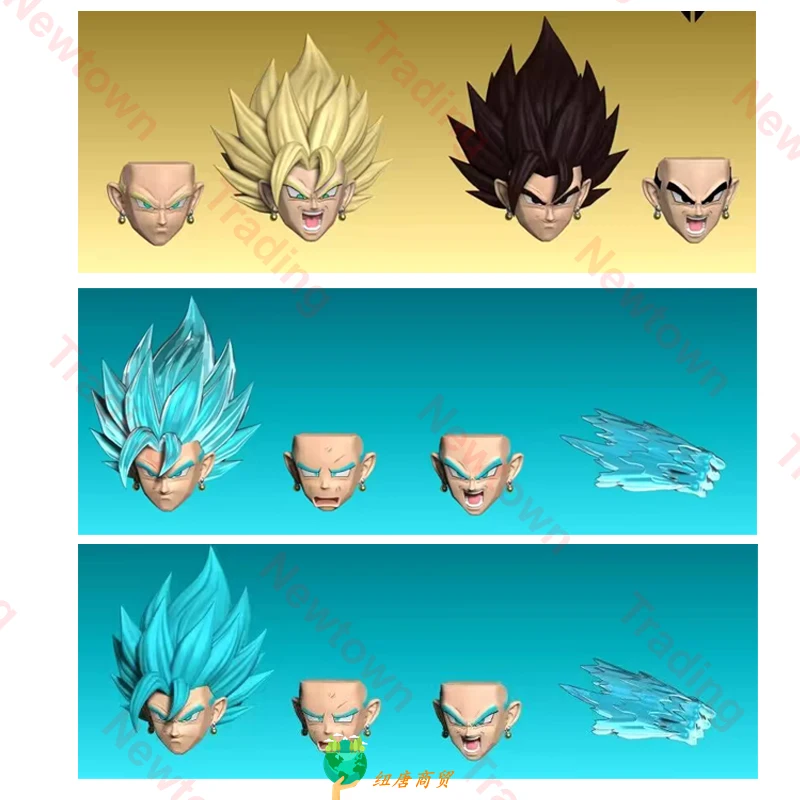 Tk Dragon Ball Vegetto Heads Accessory Part Shf Vegetto New Heads Tk008 Tk009 Custom Headsculpt Set Anime Action Figures Toys