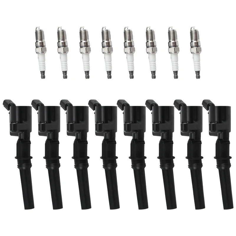 8 Piece 3W7Z12029AA SP-479 Ignition Coil&Spark Plug As Shown Plastic Automotive Supplies For Ford Lincoln F150 E-350 E-250 E-150