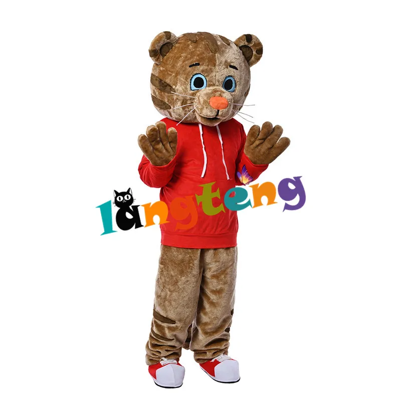 1323 New Red Tiger Cosplay Costumes Cartoon Halloween Mascot  Apparel For Adults