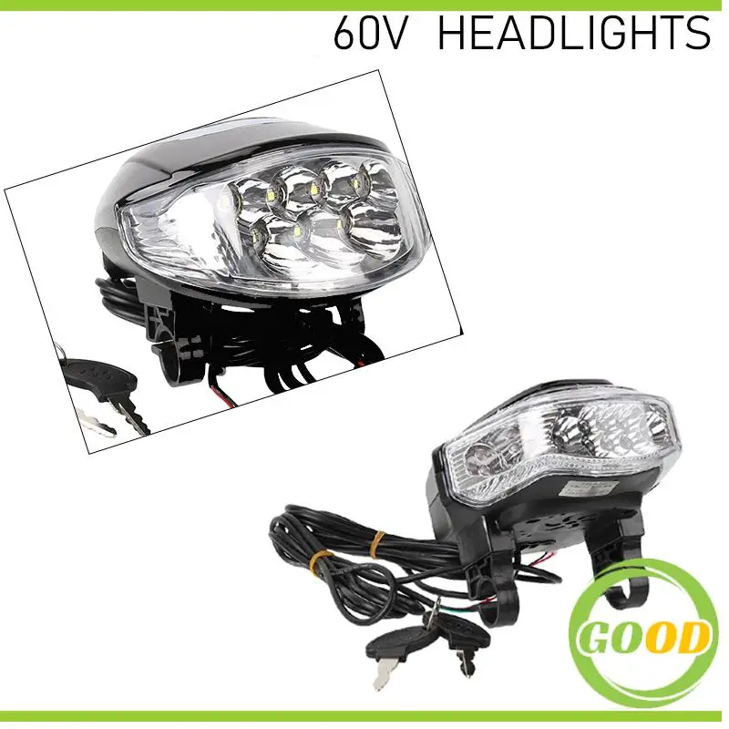 

High brightness 60V Angel Eye Bluetooth headlights, instrument key, spotlight suitable for Citycoco electric scooter