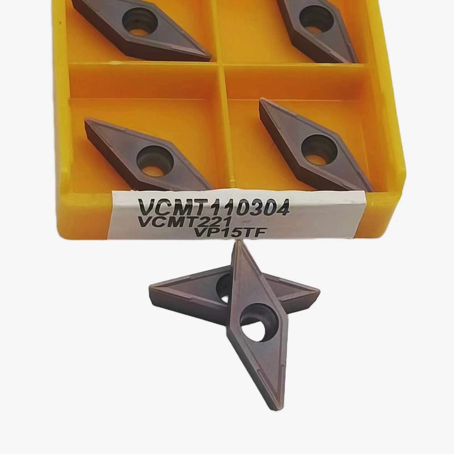 Herramienta de torneado y fresado CNC, inserto de carburo VCMT110304 VP15TF VCMT110304 UE6020