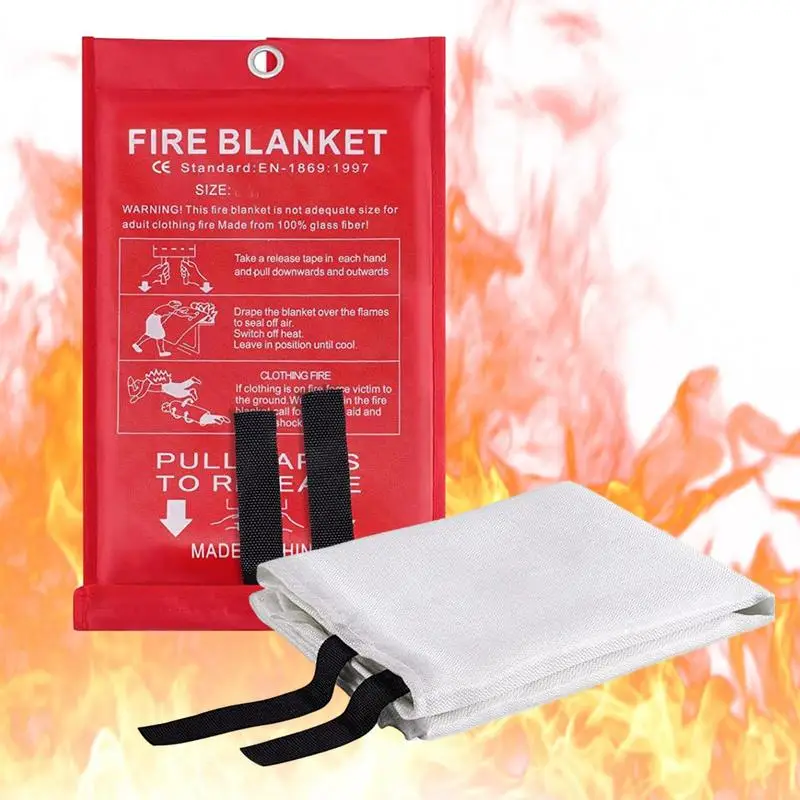 Kitchen Fire Blanket Fire Blankets To Smother A Kitchen Fire 1x1m Fire Retardant Blanket Fire Suppression Blanket For Camping