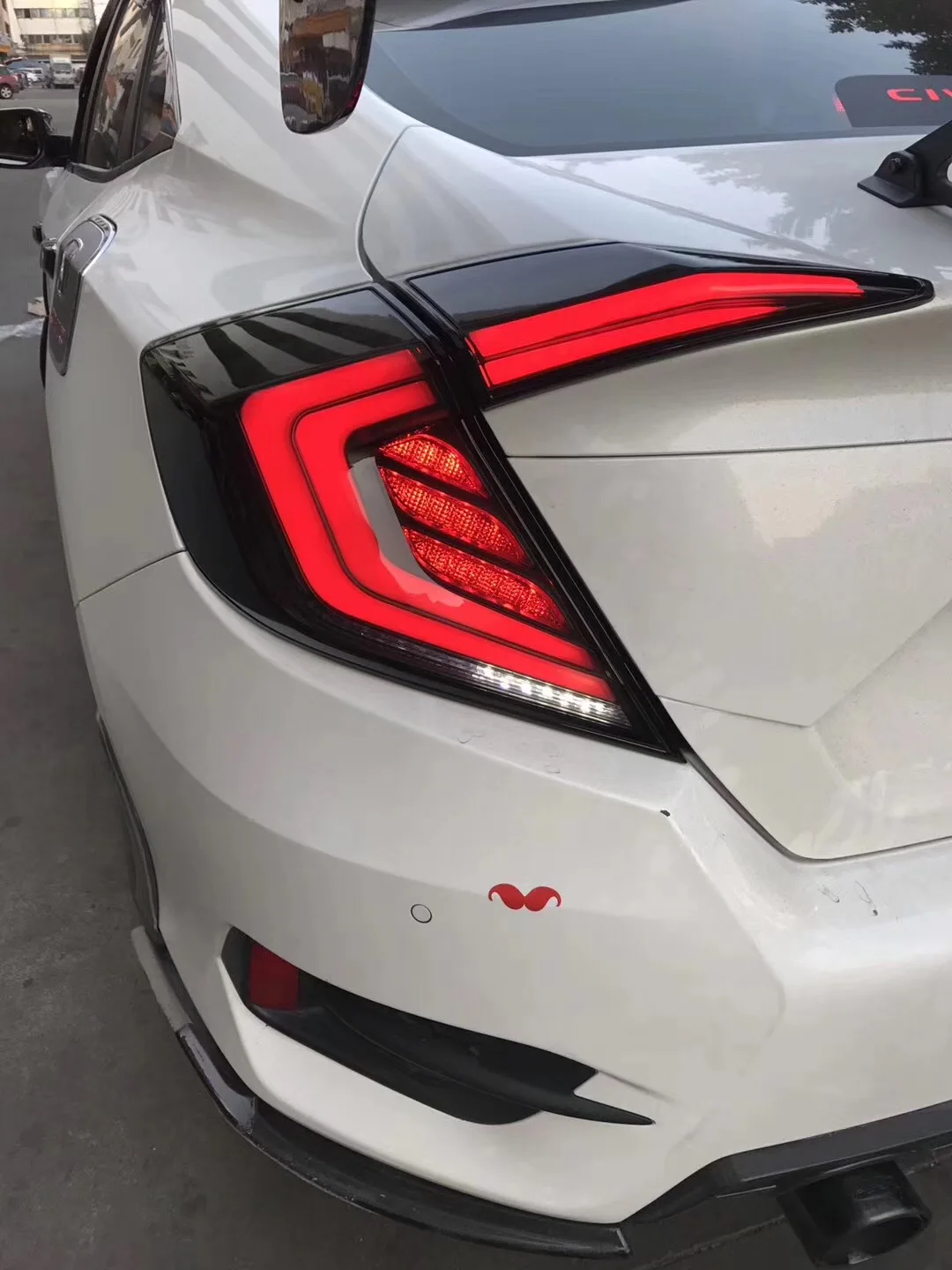 MOTION Tail Lights for Honda Civic 10th Gen 2016-2020 Sedan Full LED Tail Lamp with Sequential Turn Signal Parking Light