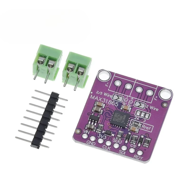 MAX31865 PT100 to PT1000 RTD-to-Digital Converter Board Temperature Thermocouple Sensors Amplifier Module 3.3V/5V For Arduino