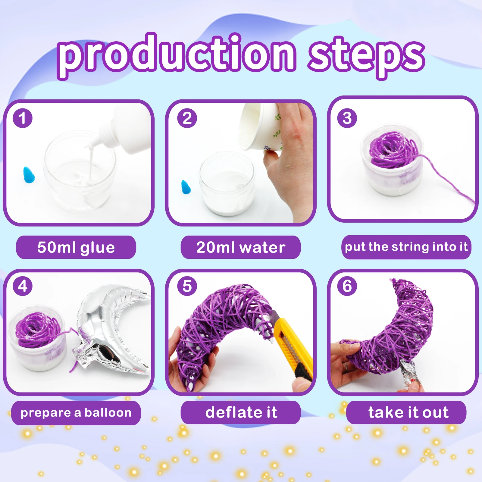 3D String Light Art Latern and Crafts Light Nail Kit Light DIY Crafting Decorations Supplies Kit Sets for Kids Children Girl Adu