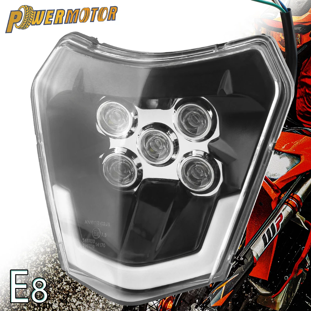 

for KTM Motorcycle LED Headlight Plate EXC 300 XC XCF XCW 150 250 350 450 Headlamp Dirt Bike Moto Enduro Motocross Accessories