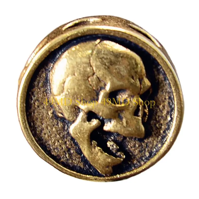49MD Artistic Skull Pendant for Necklaces Jewelry and Paracord Projects Lanyard
