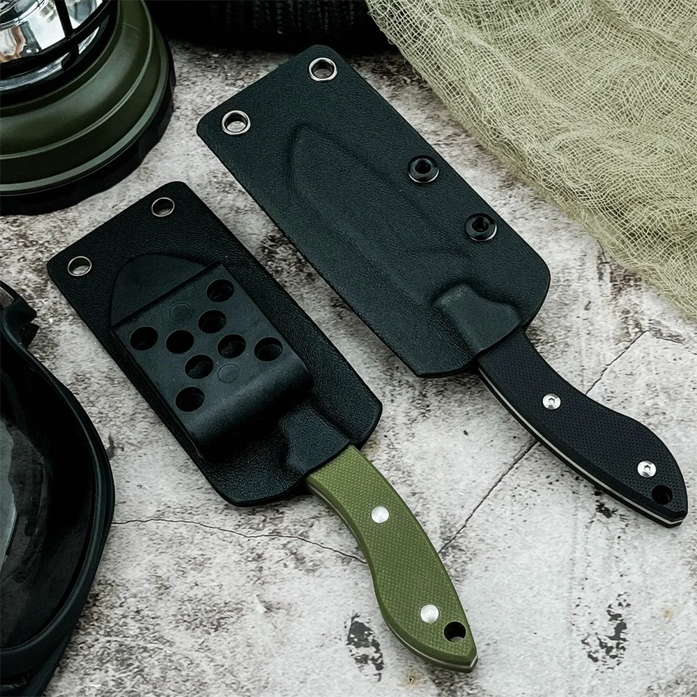 STOK التكتيكية سكين ثابت 8Cr13MoV شفرة فولاذية G10 مقبض الصيد في الهواء الطلق التخييم أداة متعددة مع غمد EDC أدوات #5
