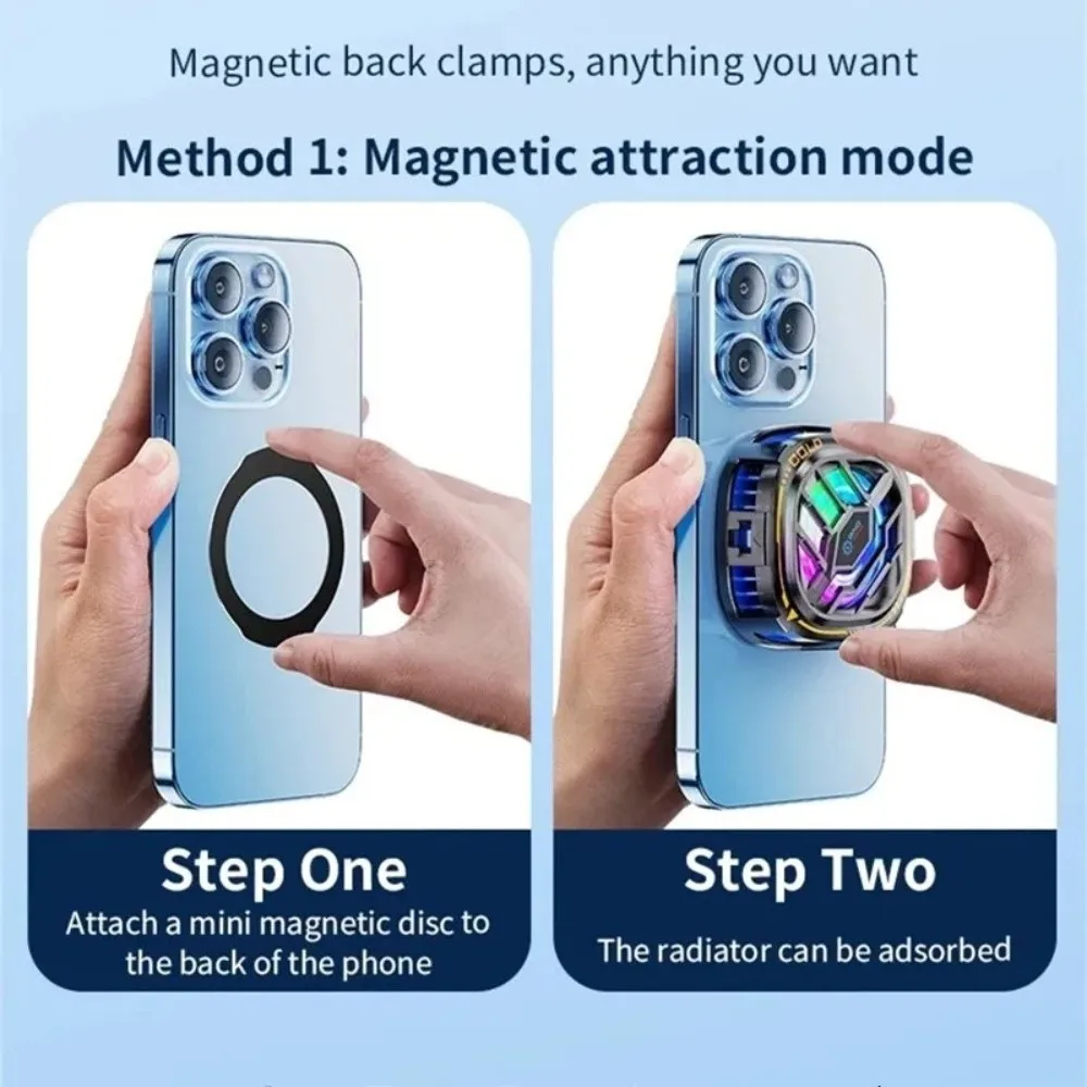 

Back Clip Design Magnetic Phone Cooler Safy Ice Cooling Technology Semiconductor Radiator Universal Compatibility Stability