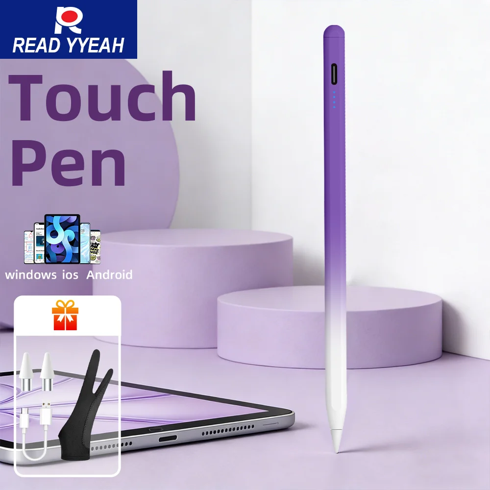 

Универсальный магнитный стилус 2026 для iPad, Samsung, Xiaomi, планшетов, смартфонов, Apple iPhone с функцией защиты от случайных касаний, совместим с iPad Pencil