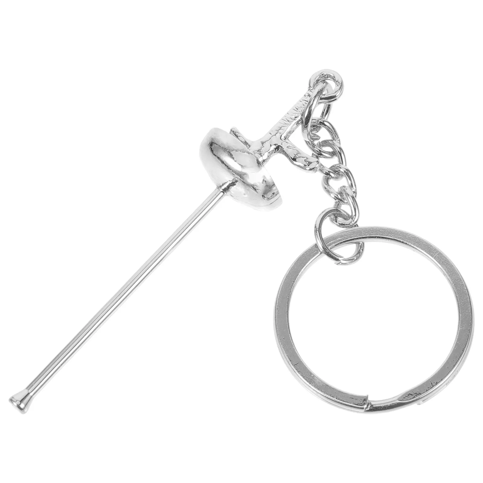 1pcs Fencing Keychain Pendant Metal Key Ring For Bag Backpack Car Key Decoration Sports Lovers Gift Team Sports Ornament