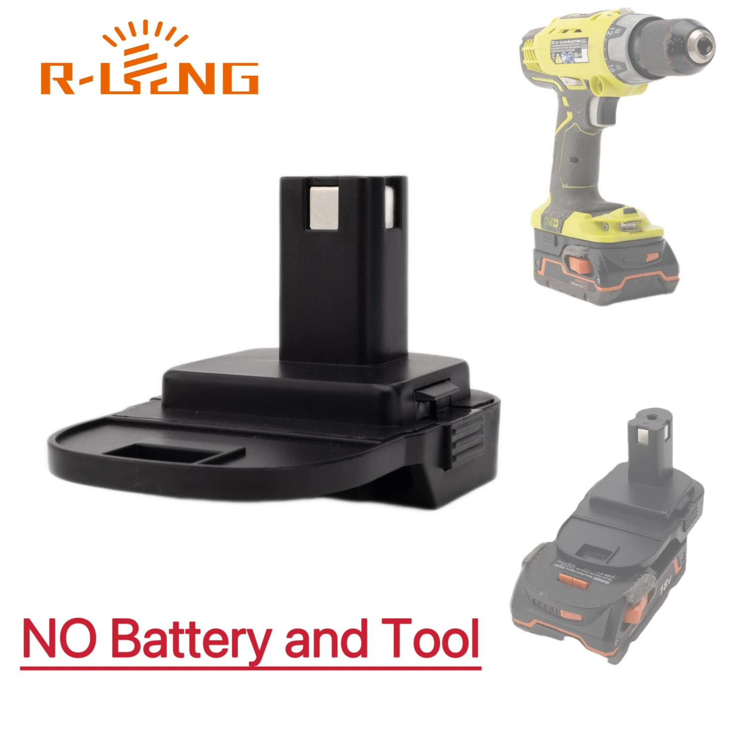 Adaptador conversor de bateria sem fio para bateria de íon-lítio AEG RIDGID 18V, compatível com ferramentas elétricas Ryobi ONE + 18V (SEM bateria)
