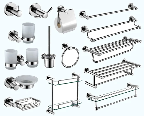 

High Quality bathroom accessories set SUS304 stainless steel wall mount china bathroom accessories