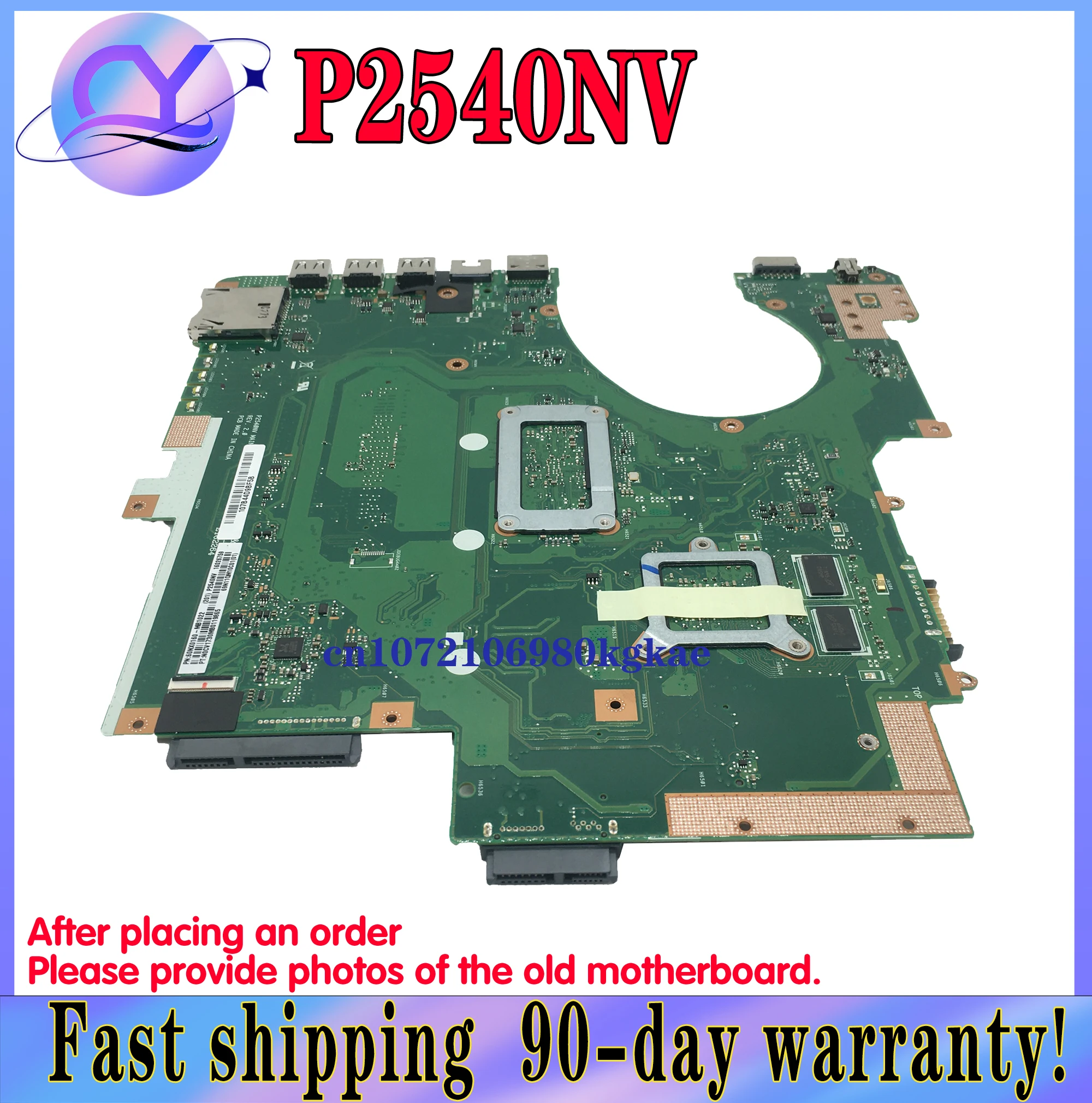 Placa base para ordenador portátil P2540N, P2540NV para ASUS PRO P2540NVM P2540, placa base N3350 N3450 N4200 GT920M V2G 100% probada, OK